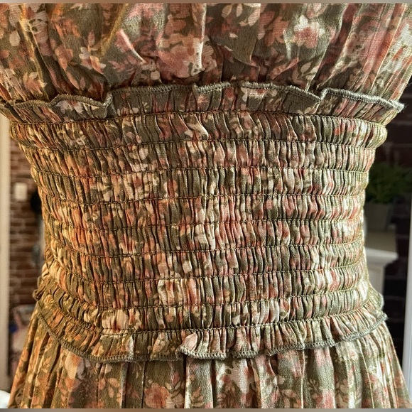 Short Puff Sleeve Fall Midi Dress -Sz XS - Picture 3 of 6